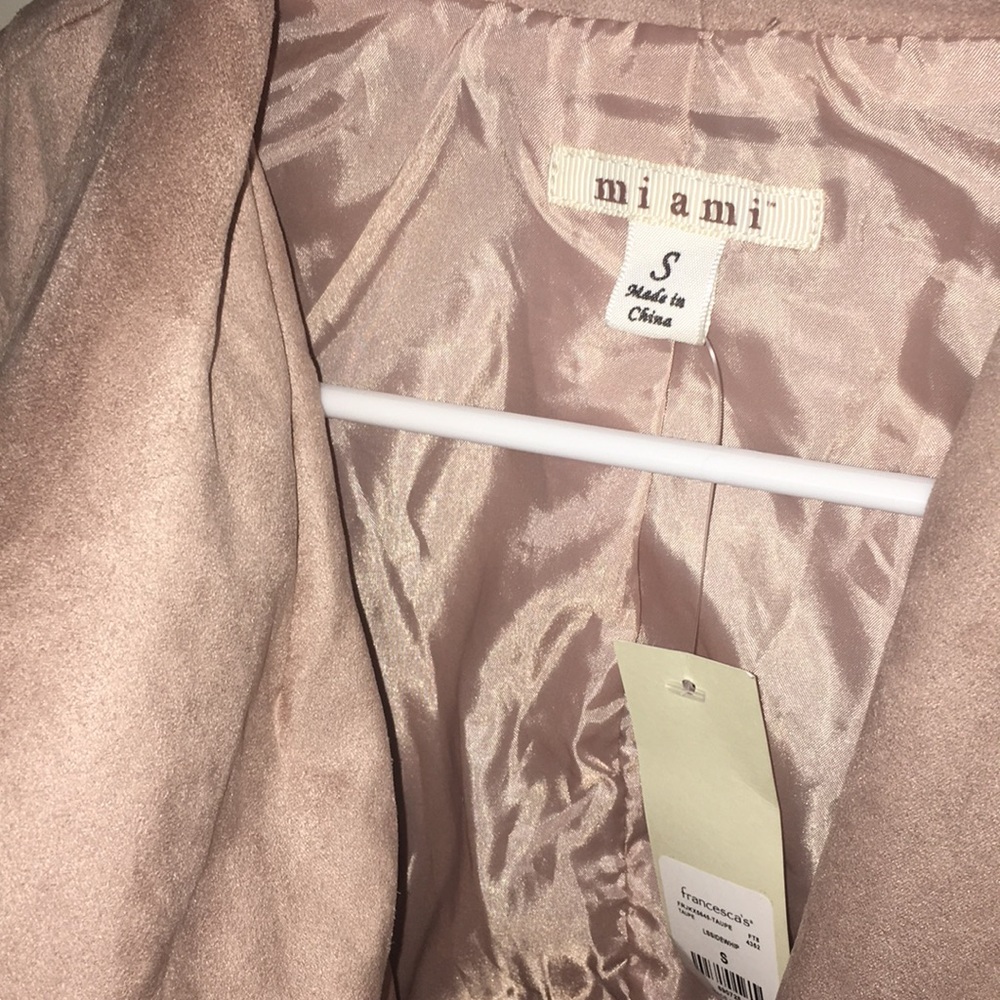 Francesca’s PEYTON FAUX SUEDE MOTO JACKET - Picture 6 of 8